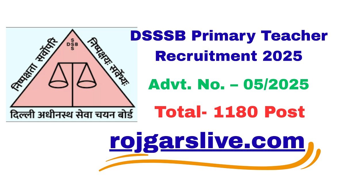 DSSSB Primary Teacher Recruitment 2025