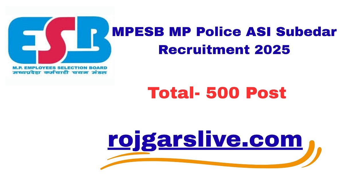 MPESB MP Police ASI Subedar Recruitment 2025