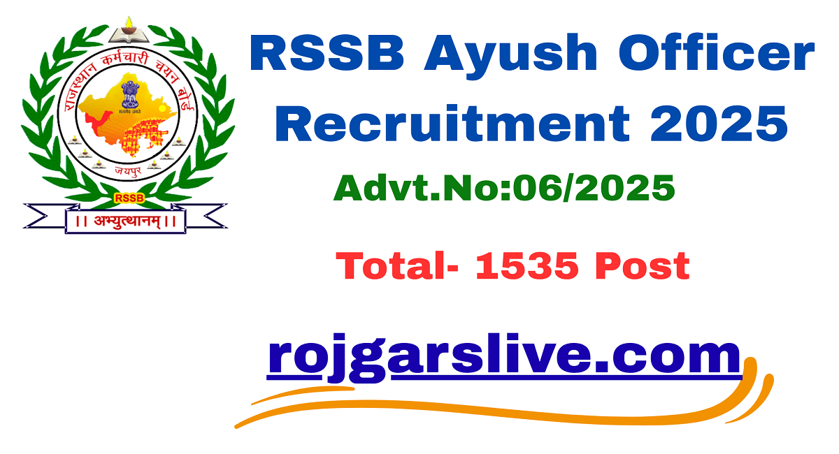 RSSB Ayush Officer Recruitment 2025