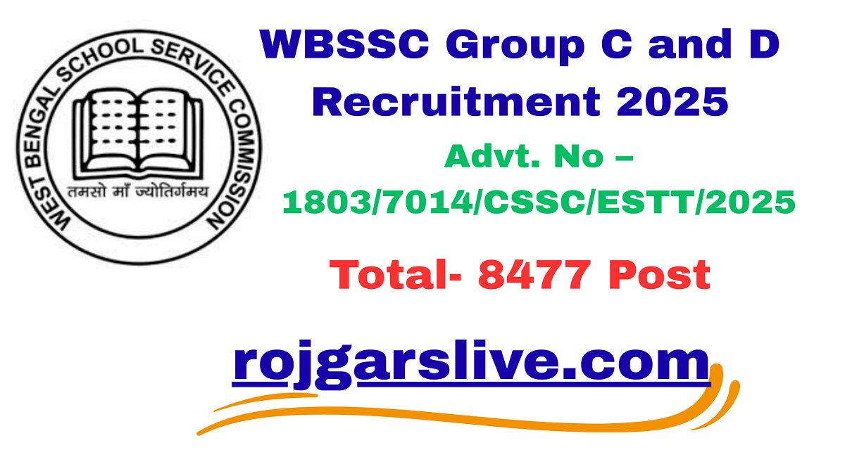WBSSC Group C and D Recruitment 2025