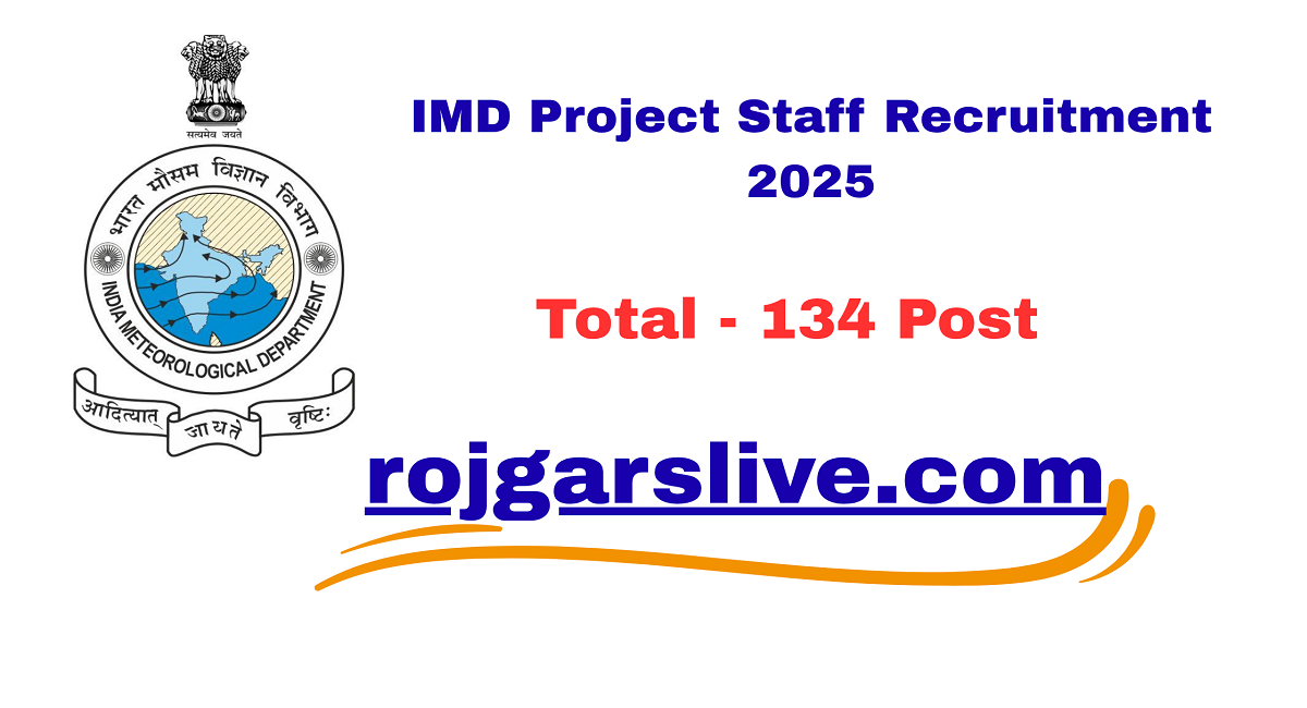 IMD Project Staff Recruitment 2025