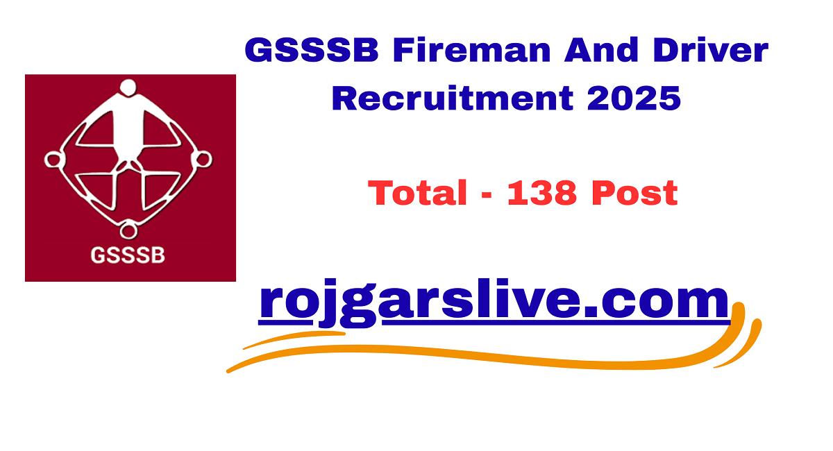GSSSB Fireman And Driver Recruitment 2025